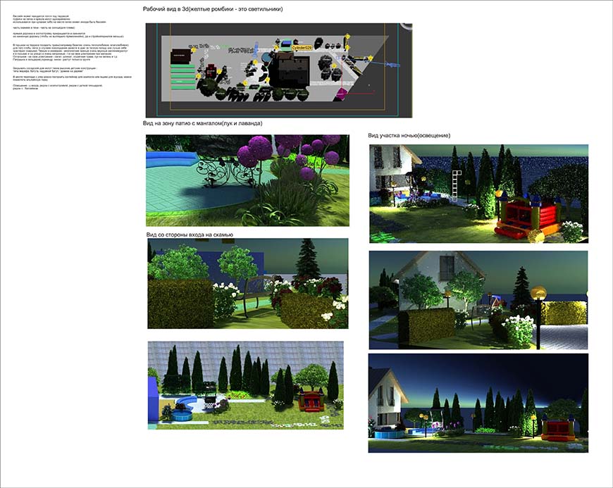 Вариант простого проекта ландшафтного дизайна