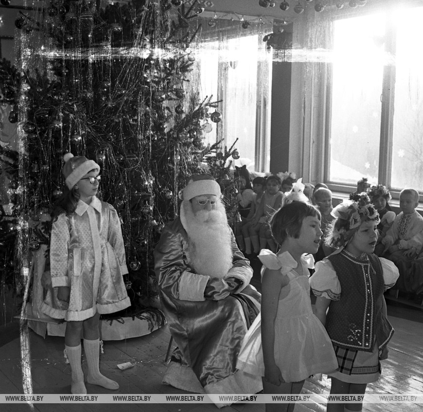 Новогодний утренник в детском саду №260 Минска, 1969 год