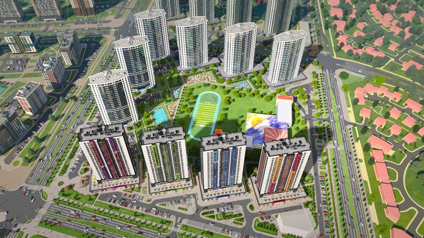 Квартал "Тропические острова" с высоты птичьего полета Квартал "Тропические острова" с высоты птичьего полета