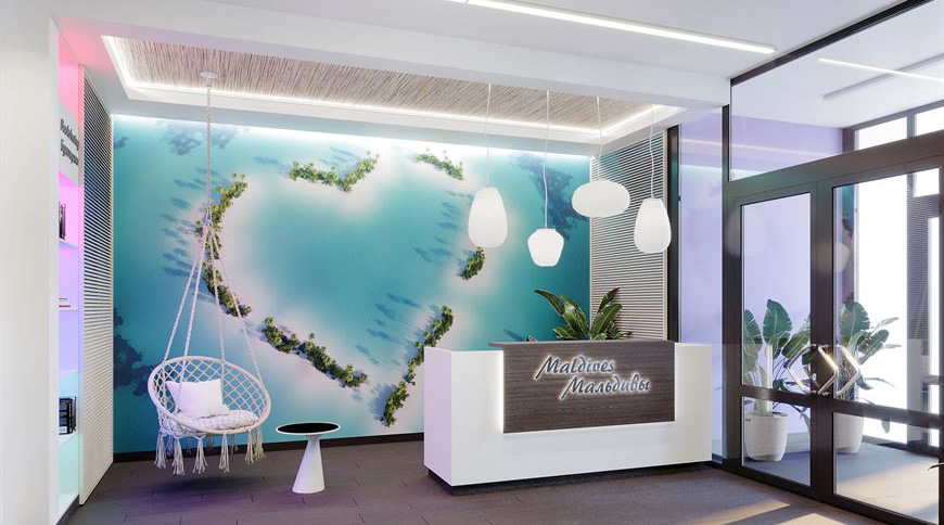 Так будет выглядеть лобби дома "Мальдивы" Так будет выглядеть лобби дома "Мальдивы"