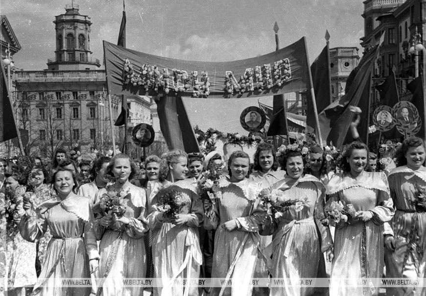 Первомайская демонстрация в Минске, 1953 год