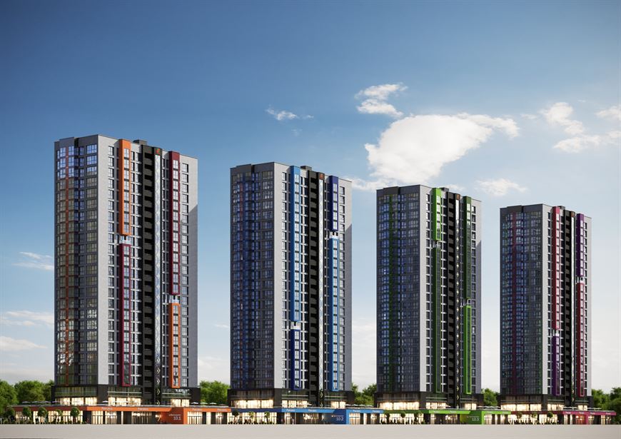 Дом "Бора-Бора" - второй слева Дом "Бора-Бора" - второй слева