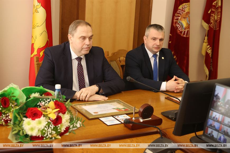 Председатель Гродненского облисполкома Владимир Караник и министр сельского хозяйства и продовольствия Иван Крупко Председатель Гродненского облисполкома Владимир Караник и министр сельского хозяйства и продовольствия Иван Крупко