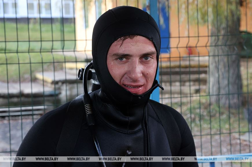 Николай Сирош после водолазного спуска Николай Сирош после водолазного спуска