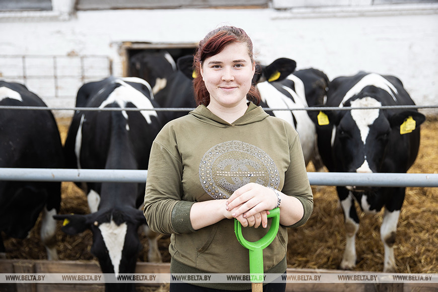 Животновод Марина Ющик после получения диплома мечтает работать в родном хозяйстве зоотехником