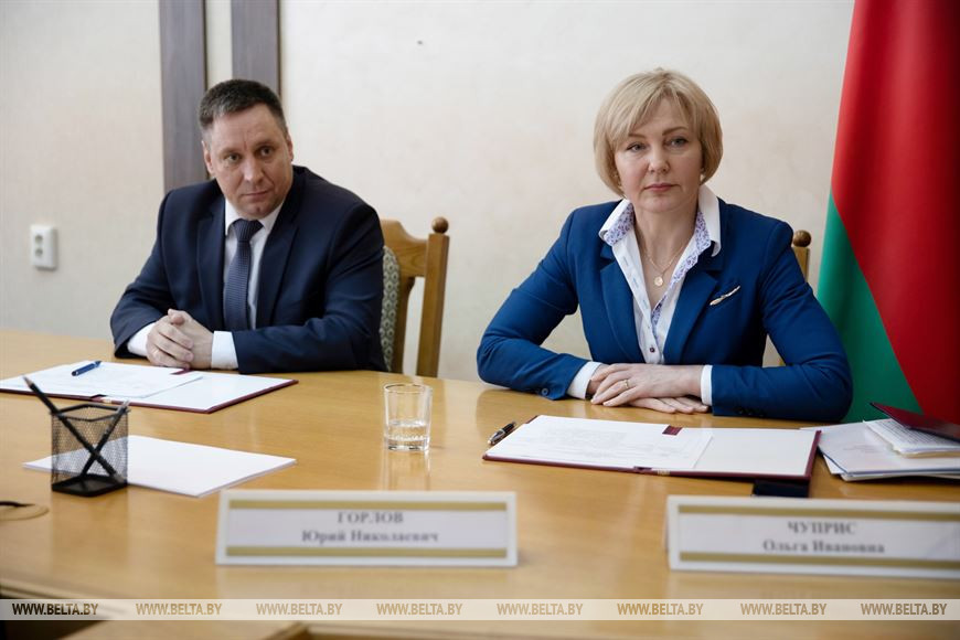 Заместитель главы администрации президента Ольга Чуприс и председатель Молодечненского райисполкома Юрий Горлов Заместитель главы администрации президента Ольга Чуприс и председатель Молодечненского райисполкома Юрий Горлов