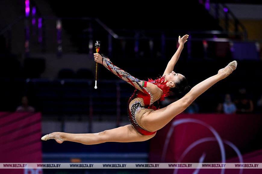 Алина Горносько во время соревнований