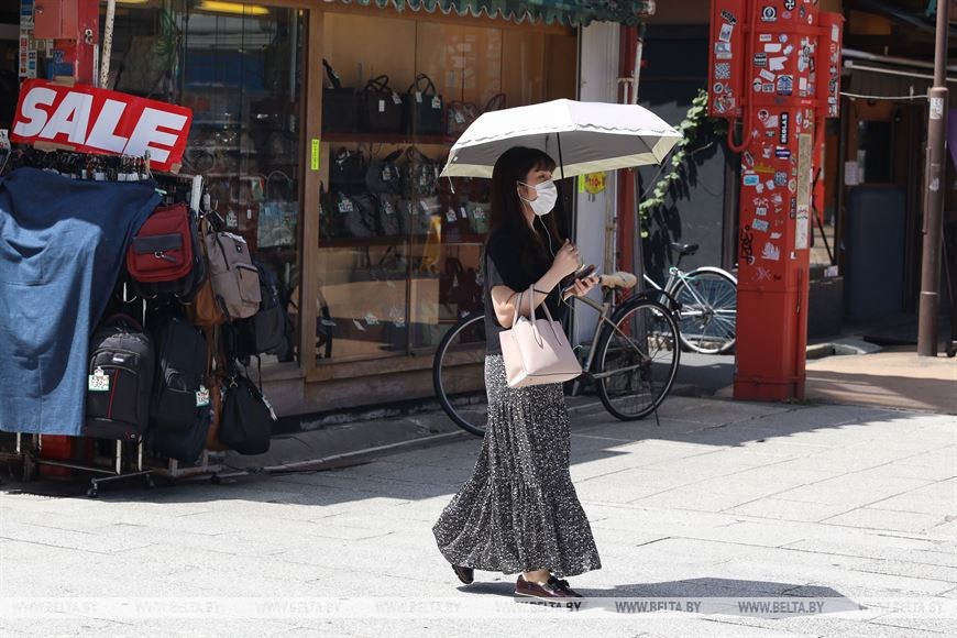 В районе Асакусу в Токио