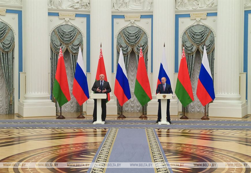 Александр Лукашенко и Владимир Путин