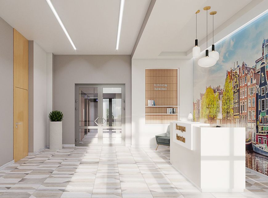 Просторный вестибюль дома "Амстердам"