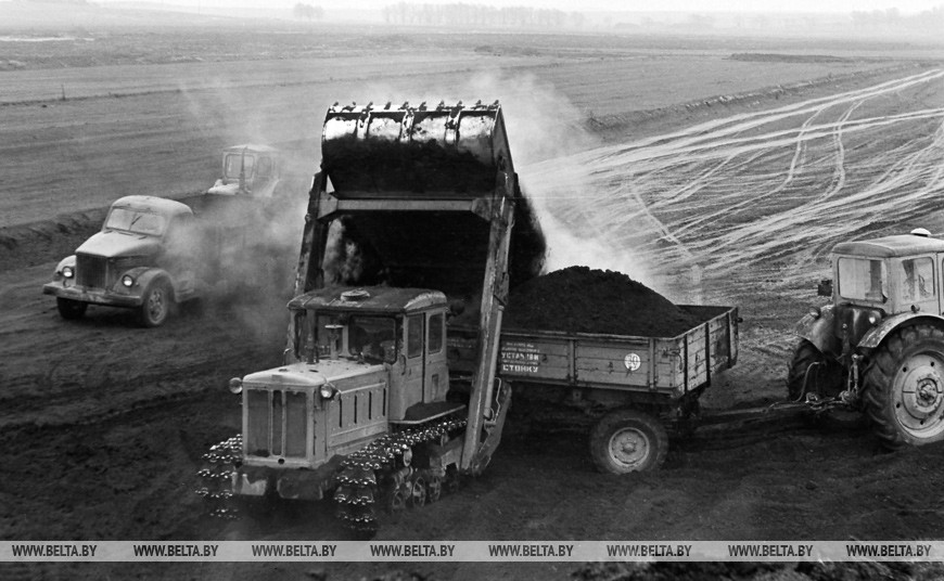 Колхоз "17 сентября" Барановичского района. Заготовка органических удобрений, 1973 год Колхоз "17 сентября" Барановичского района. Заготовка органических удобрений, 1973 год