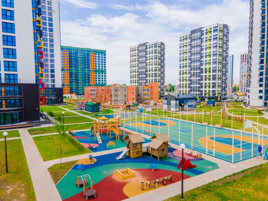 Детские и спортивные площадки в квартале "Евразия" Детские и спортивные площадки в квартале "Евразия"