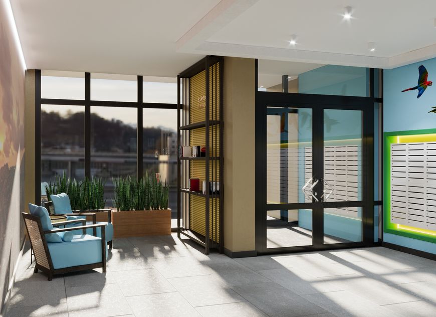 Вестибюль дома "Каракас" на закате