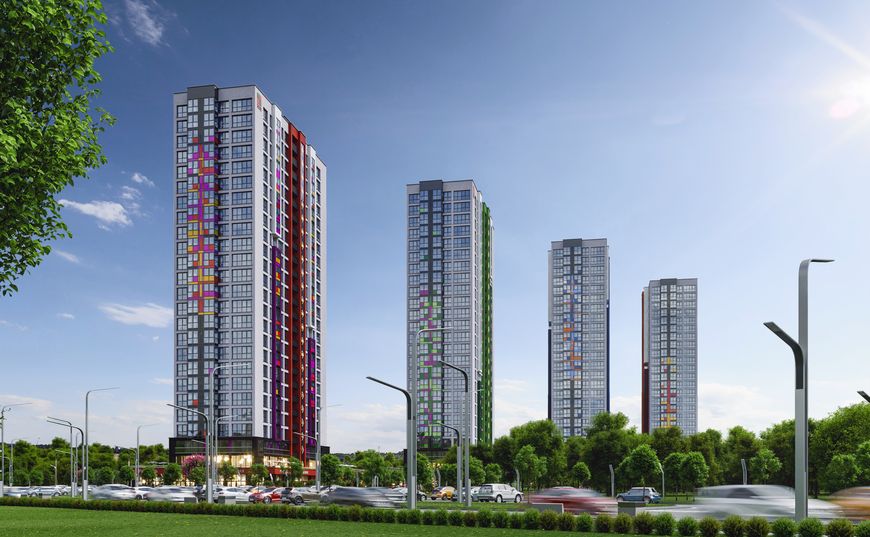 Дом "Лондон" в ансамбле близлежащих новостроек Дом "Лондон" в ансамбле близлежащих новостроек