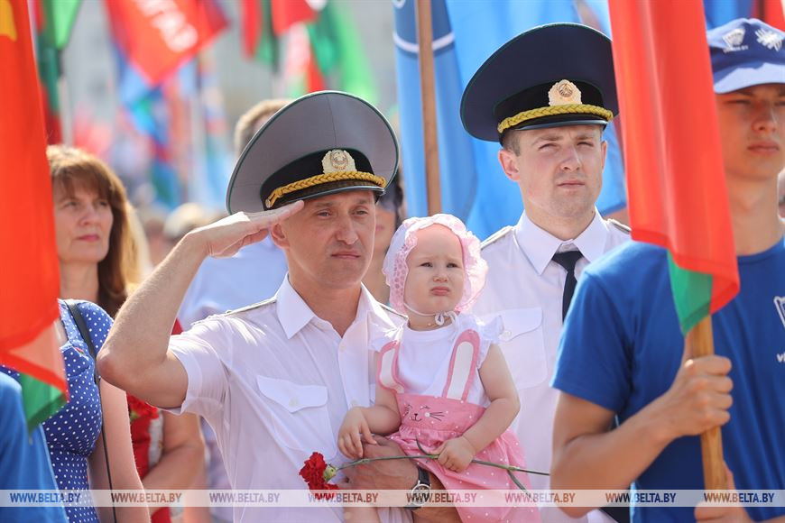 Во время торжественных мероприятий ко Дню Независимости в Витебске