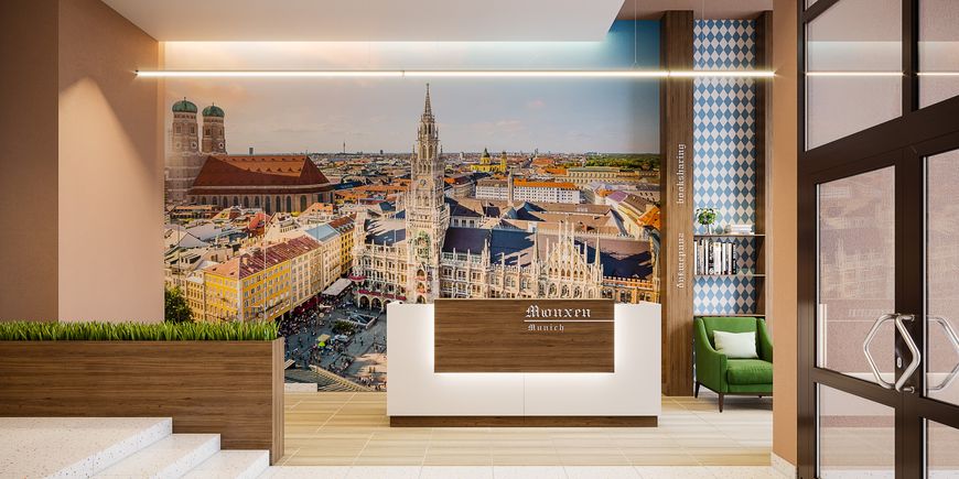 Дизайнерское лобби дома "Мюнхен" Дизайнерское лобби дома "Мюнхен"