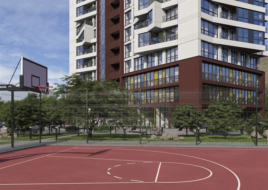 Баскетбольная площадка у новостройки будущего "Белград" Баскетбольная площадка у новостройки будущего "Белград"