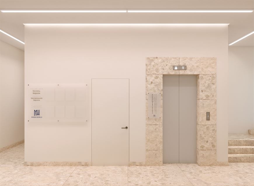 Лифтовой холл в доме "Белград" Лифтовой холл в доме "Белград"