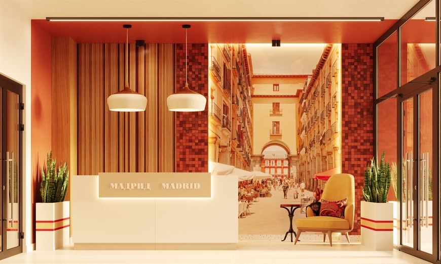 Эксклюзивное лобби дома "Мадрид" Эксклюзивное лобби дома "Мадрид"