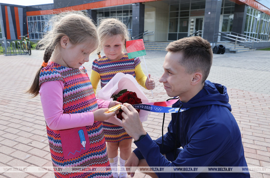 Батутист Иван Литвинович с витебчанами Батутист Иван Литвинович с витебчанами