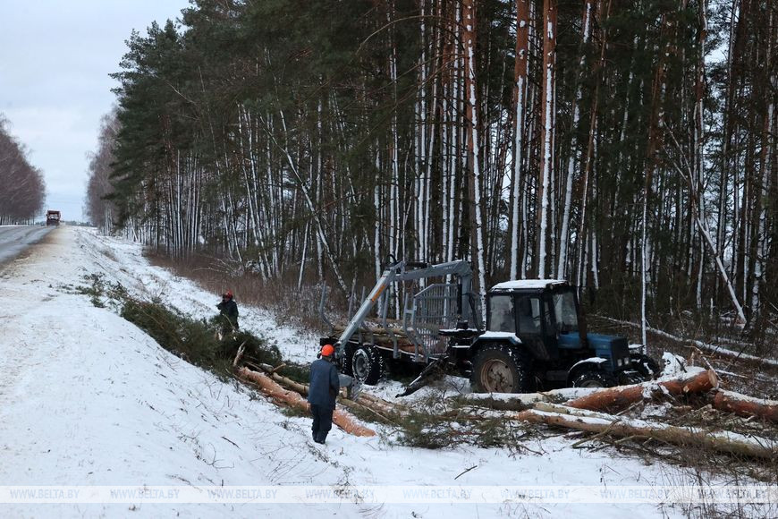 Расчистка дороги в агрогородке Дашковка Расчистка дороги в агрогородке Дашковка