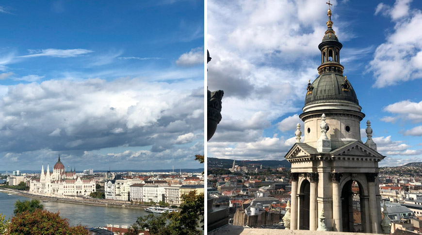 Вид с горы Геллер и базилики Святого Иштвана