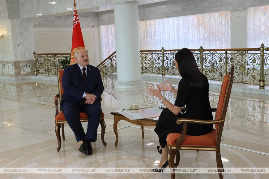 Александр Лукашенко и Диана Панченко