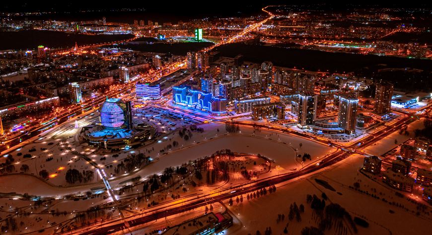 "Маяк Минска" с высоты птичьего полета "Маяк Минска" с высоты птичьего полета