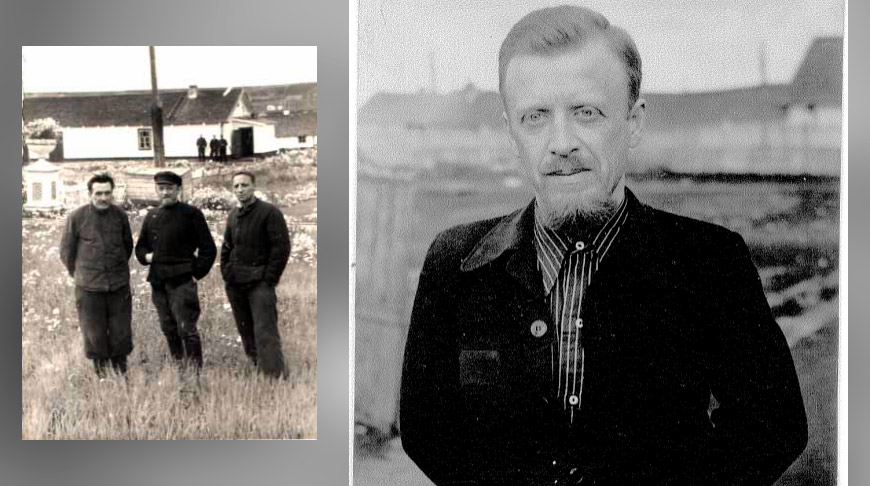 Слева: 1955 год, Воркута, в центре - Николай Устинович. Справа: там же