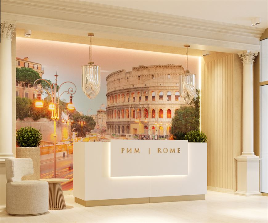 Изображение Колизея, одного из архитектурных шедевров Древнего мира, украсит вестибюль дома Изображение Колизея, одного из архитектурных шедевров Древнего мира, украсит вестибюль дома