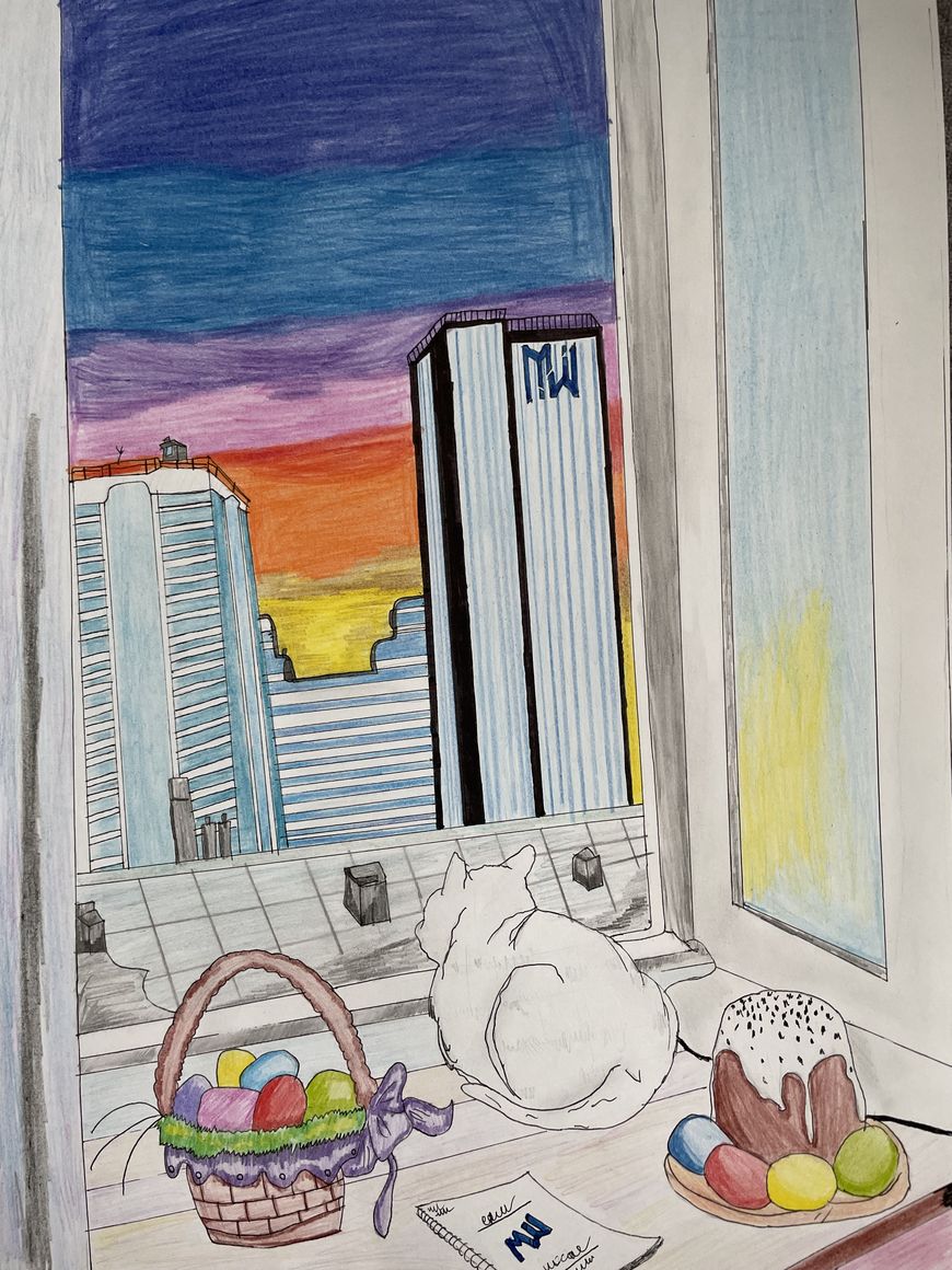 Небо в Minsk World на рисунке Димы – сплошная радуга! Небо в Minsk World на рисунке Димы – сплошная радуга!