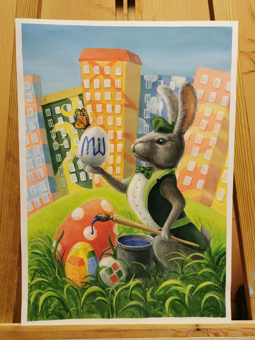 Креативный кролик Ангелины Нестеренко рисует Minsk World Креативный кролик Ангелины Нестеренко рисует Minsk World