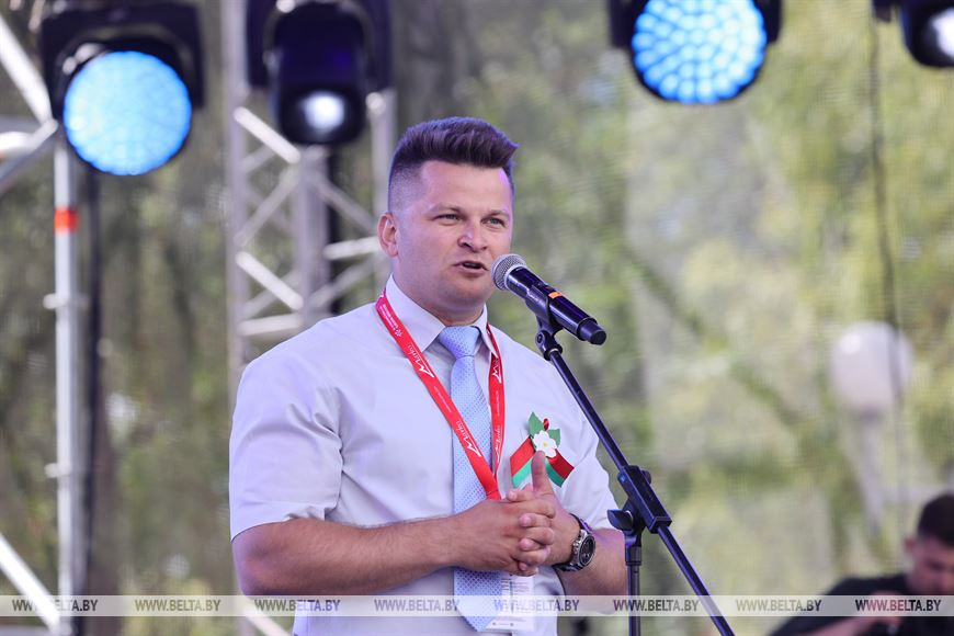 Первый секретарь Центрального комитета БРСМ Александр Лукьянов