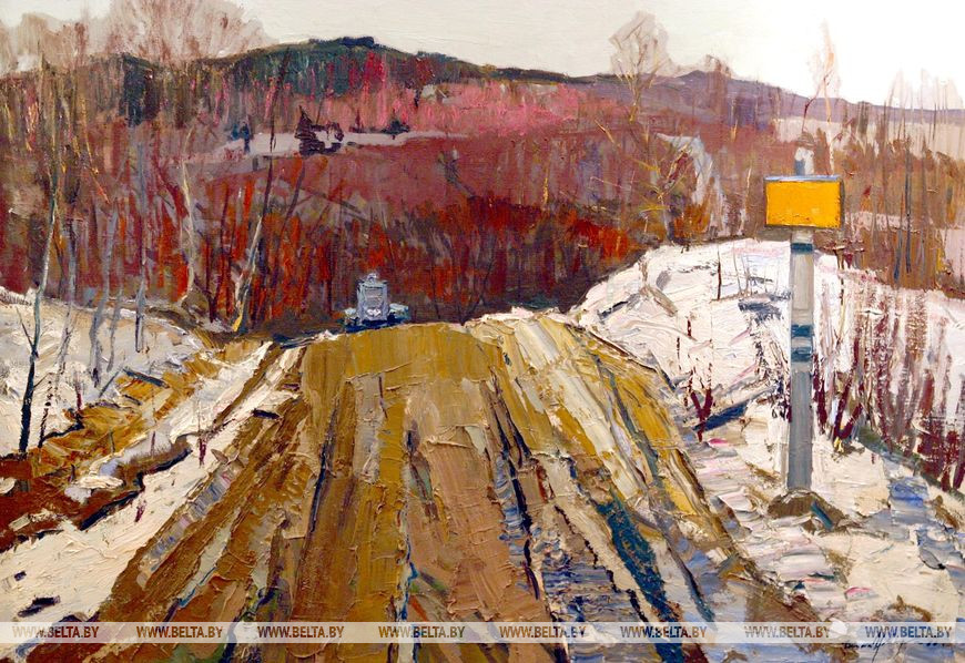 Репродукция работы Виталия Цвирко "У зiмку"