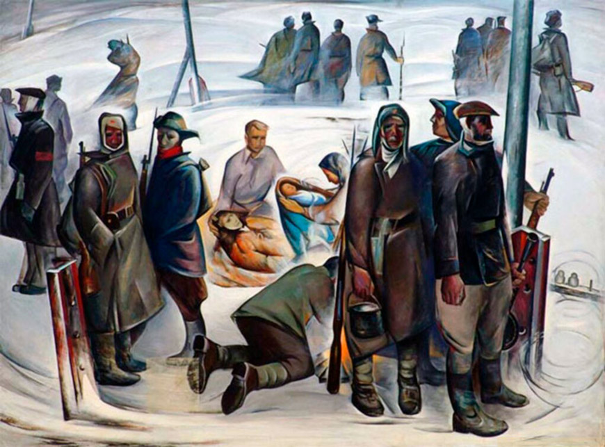 1965 год. Леонид Щемелев. "Мое рождение". Холст, масло 1965 год. Леонид Щемелев. "Мое рождение". Холст, масло